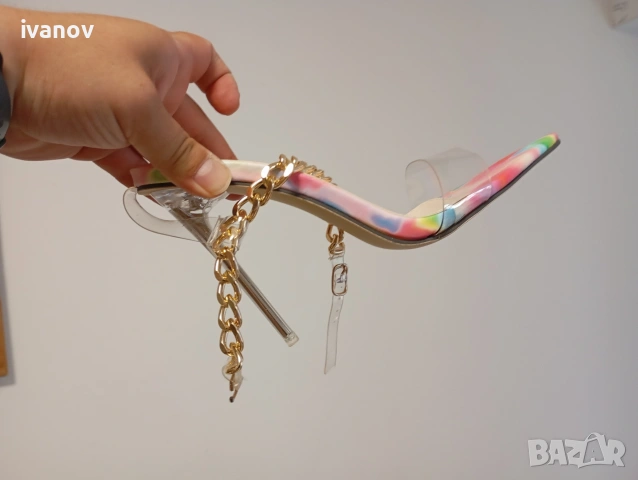 Дамски обувки висок ток 38 номер 