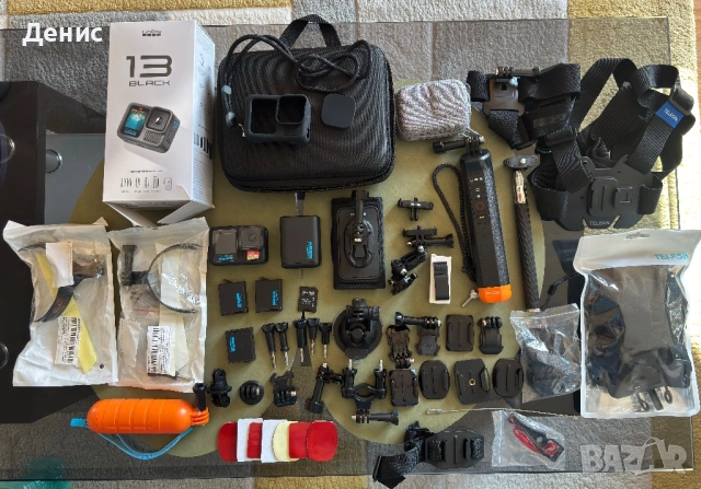 GoPro Hero 13 BK 512GB + 3 батерии GoPro / Гаранция / много аксесоари