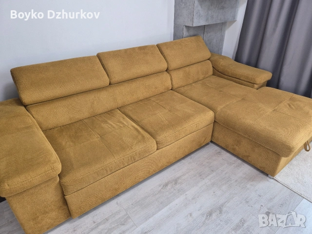 Холна гарнитура с ляв подлакътник, снимка 4 - Дивани и мека мебел - 54611481
