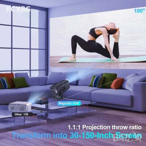 LED Проектор Magcubic® HY320 390ANSI Full HD 4K Android 11 ТОП ЦЕНА, снимка 6 - Плейъри, домашно кино, прожектори - 54509623