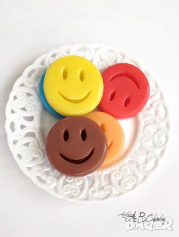   Цветни, ароматни, глицеринови мини сапунчета емотикони, 10 бр. за подарък на вашите гости, снимка 2 - Декорация за дома - 54000210