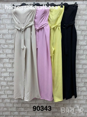 Дамски Гащеризон на Райета Без Презрамки Стандартен Размер