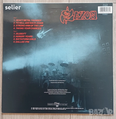 Saxon ‎– Strong Arm Of The Law Издание 🇬🇧 UK 1985г Състояние на винила:NEAR MINT Състояние на обло, снимка 2 - Грамофонни плочи - 54359072