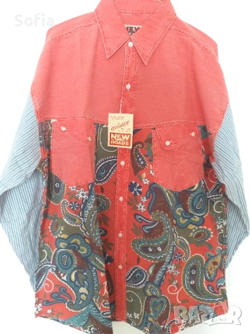 унисекс винтидж риза от 90тте размер L, снимка 4 - Ризи - 54137138