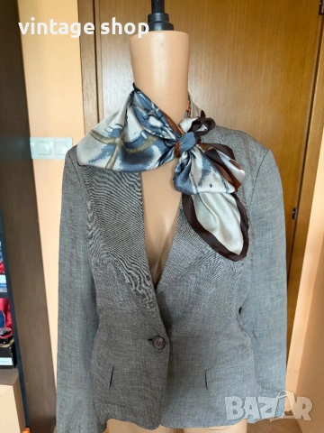 Дамско сако( лен и памук) Max Mara, размер IT 44(L), снимка 6 - Сака - 54670357