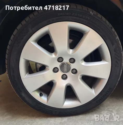 Оригинални джанти Audi A6 C6 4F 18 с летни гуми, снимка 4 - Гуми и джанти - 55587849