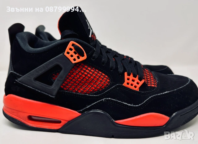Air Jordan 4, Jordan 4 Red Thunder, маратонки NIKE НАИК Джордан, снимка 4 - Маратонки - 50526227