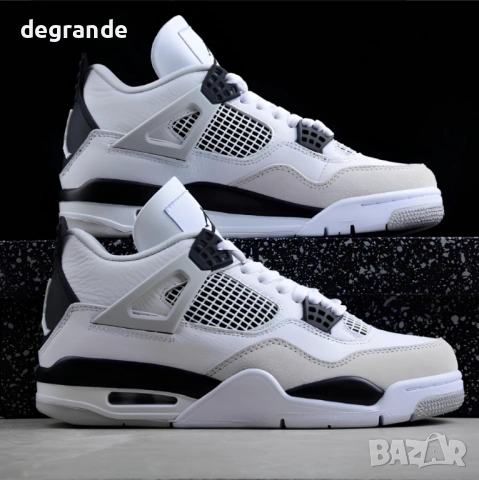 👟Nike Air Jordan 4 White Black 36 37 39 45 46 