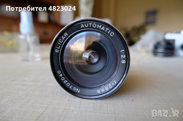 Elicar Automatic 28mm f2.8 Lens. Minolta MD Mount, снимка 2 - Обективи и филтри - 54492912