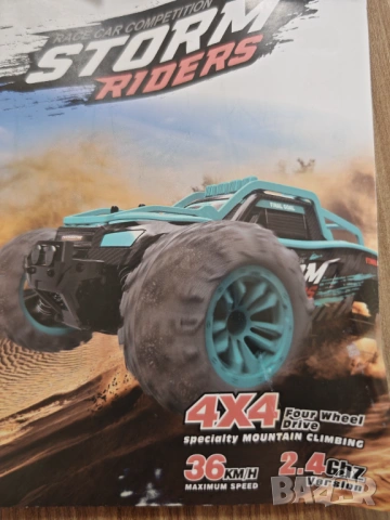 Радиоуправляема количка Storm Riders 4x4 36 км/ч – комплект с 2 батерии, снимка 2 - Други - 54867244