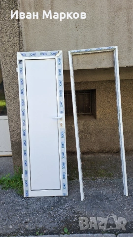 Продавам врата алуминиева нова 58/188 и каса за нея 62/191, снимка 2 - Врати за баня - 54441274
