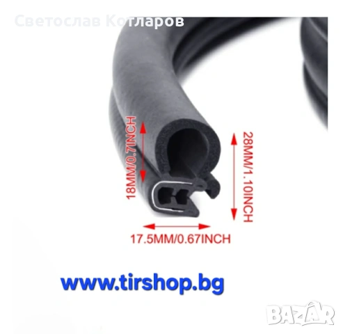 Гумено уплътнение за врата ъглово 