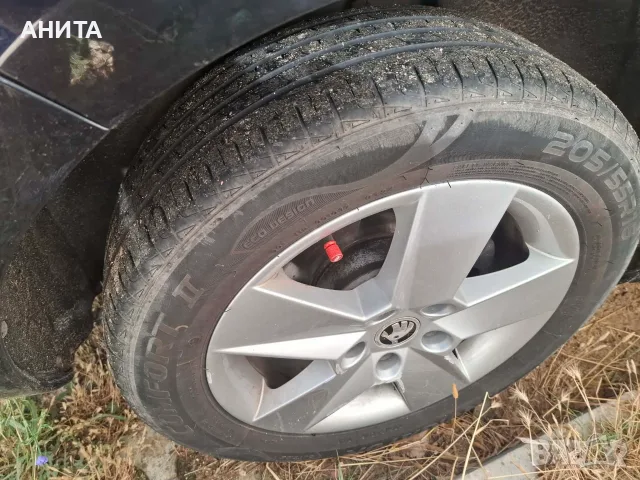Алуминиеви -оригинални джанти с гуми за Шкода Октавиа 3, снимка 3 - Гуми и джанти - 55533861