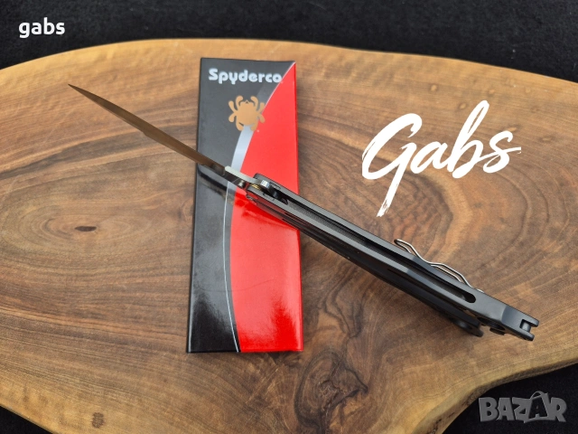 Сгъваем нож пеперуда Spyderco SpyderFly Butterfly B01P, снимка 10 - Ножове - 54751743