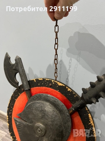 Декоративно пано – рицарски щит, снимка 8 - Антикварни и старинни предмети - 54270037