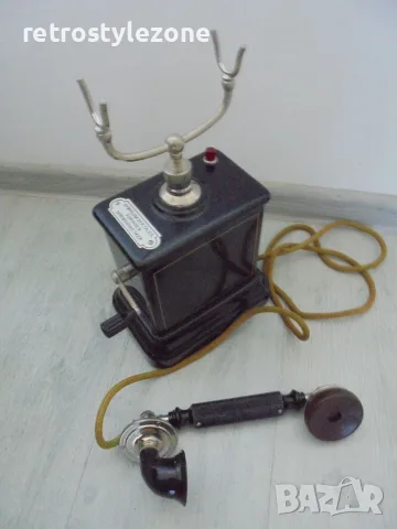 № 8709 Стар ретро телефон Ericsson с манивела , снимка 3 - Антикварни и старинни предмети - 55547158