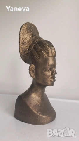 Африканска, самобитна дърворезба с позлата , ръчно изработена. , снимка 4 - Статуетки - 53952932