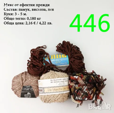 Евтини прежди в малки количества - нови и остатъци , снимка 4 - Други - 52042623