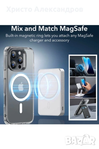 Прозрачен кейс ESR Classic Hybrid (HaloLock) за iPhone 16 Pro, MagSafe #45, снимка 2 - Калъфи, кейсове - 54545286