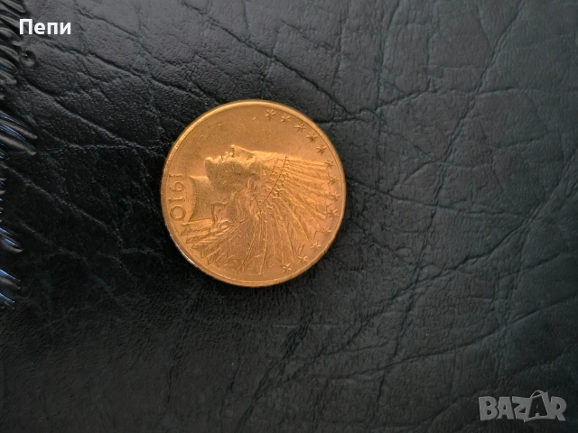 10 златни долара Индианска глава щемпел , снимка 4 - Нумизматика и бонистика - 54232515