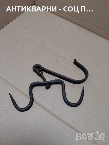 Соц Стар Ръчно Кован Ченгел За Дране На Животни. НОМЕР 1765., снимка 6 - Антикварни и старинни предмети - 54072763