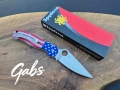 Сгъваем нож Spyderco C81ALL Paramilitary 2 ,с графика на американското знаме, снимка 4