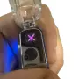 Елегантна прозрачна ветроустойчива запалка с LED светлинки, снимка 2
