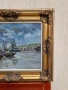 Стара уникална антикварна майсторска авторска картина масло върху платно , снимка 4