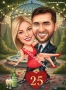 Карикатура 🎁Портрет 🌟Подарък 🎁Рожден Ден 💥Двойка ❤️ , снимка 1