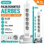 Разклонител Aerbes с 5 контакта 4 USB портове Type-C и 2м кабел, снимка 1