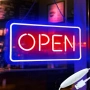 LED неонова табела „OPEN“ за търговски обекти, бар/ресторант (42 см) с верига и димер, снимка 1