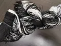 Ново ушито перде на ресни (черно и бяло) – 150 см, готово за окачване, снимка 1