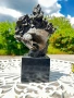Колекционерска бронзова пластика – Конска глава – „JB Bronze Garanti Paris, снимка 1
