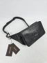 Нова дамска чанта Trussardi - черна, релефно лого и dust bag, снимка 3
