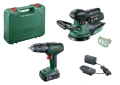Комплект Акумулаторна ударна бормашина/винтоверт Bosch UniversalImpact 18V и акумулаторна шлайфмашин, снимка 1