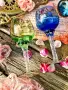 5 броя Цветни кристални чаши-италиански , снимка 3