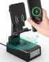 Мултифункционална Bluetooth колонка с безжично зарядно, стойка за телефон и будилник, снимка 1