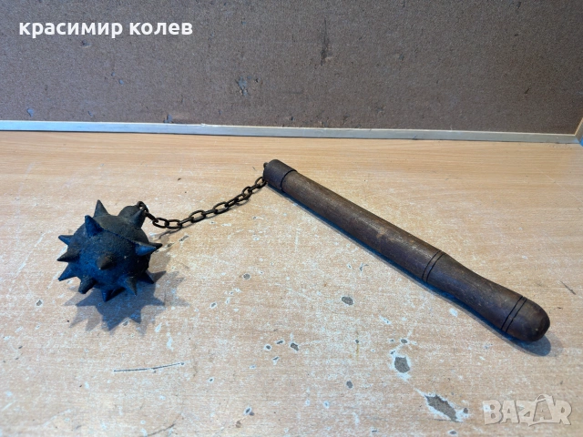 реплика на средновековен боен бич, снимка 3 - Антикварни и старинни предмети - 55103895