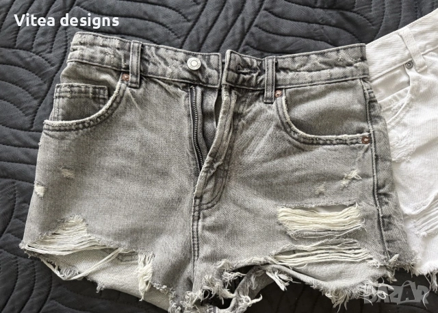 Дънкови панталони ZARA и Pull&Bear, снимка 2 - Къси панталони и бермуди - 55257887