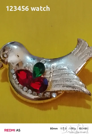 Красива позлатан брошка, снимка 5 - Други - 55266071