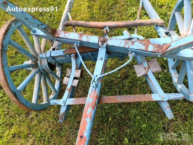 Стара дървена каруца Дървени колела , снимка 6 - Други - 54718383