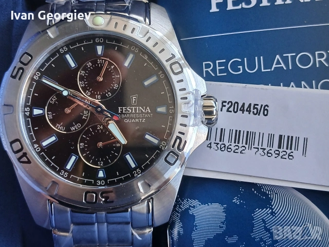 Нов часовник Festina , снимка 2 - Мъжки - 55081539