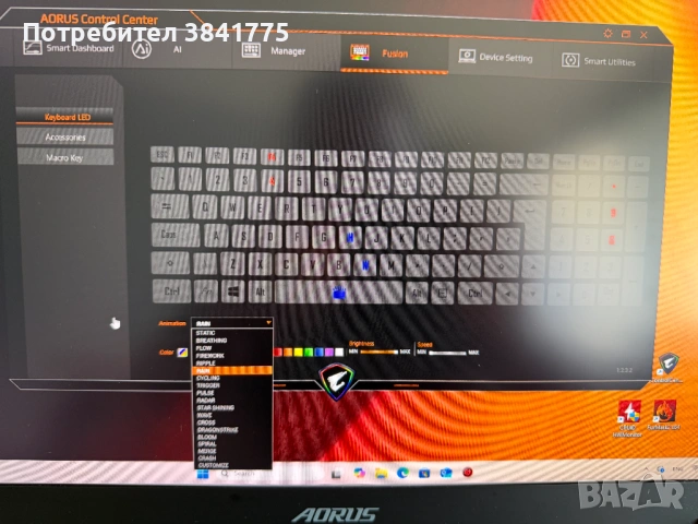 Gigabyte AORUS 17G KD геймърски лаптоп като нов, 300Hz RTX 3060, снимка 11 - Лаптопи за игри - 54697592