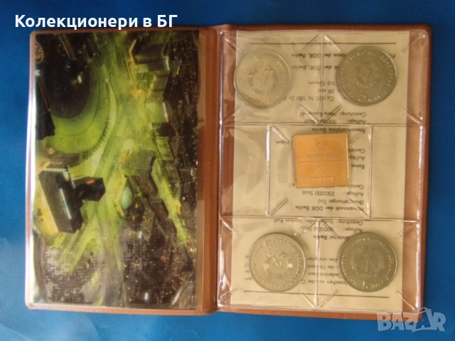 СЕТ С ЧЕТИРИ МОНЕТИ И ПЛАКЕТ 1987 ГОДИНА - ГДР /виж описанието/, снимка 11 - Нумизматика и бонистика - 54661305