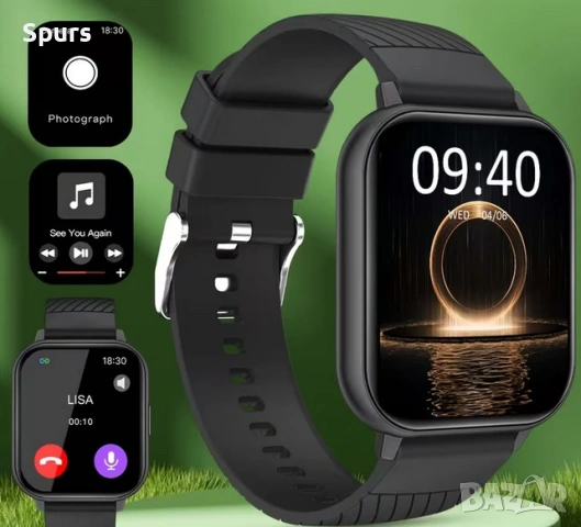 Смарт часовник 1.83" с Bluetooth разговори + известия | Нов, спортен модел