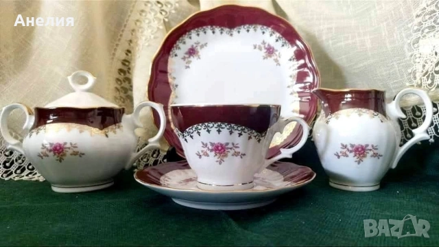 Cmielow Poland бордо красота , снимка 3 - Чаши - 54573293