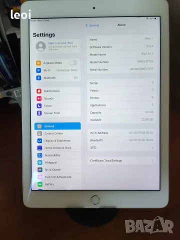 Таблет Apple iPad Air2 9.7" 32GB, снимка 2 - Таблети - 55694269