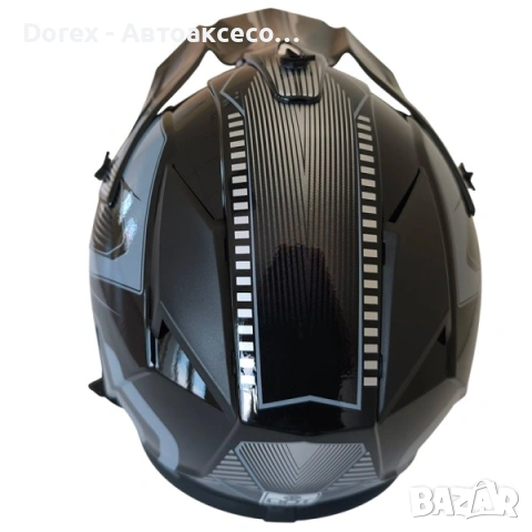 Крос каска за мотор, мотокрос и АТВ - черно-сива M/L, снимка 4 - Аксесоари и консумативи - 54145329