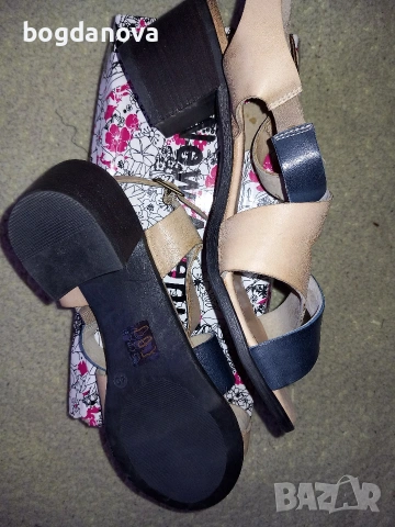 Чисто нови необувани сандали на ток от естествена кожа, снимка 10 - Сандали - 53992442