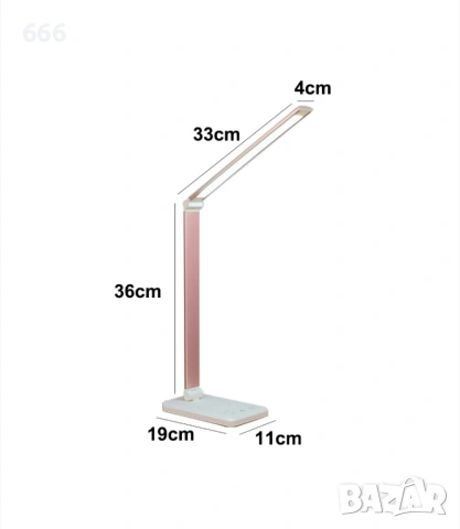 Настолна лампа с естествена светлина за четене, регулируема, енергоспестяваща, снимка 9 - Други - 54027413
